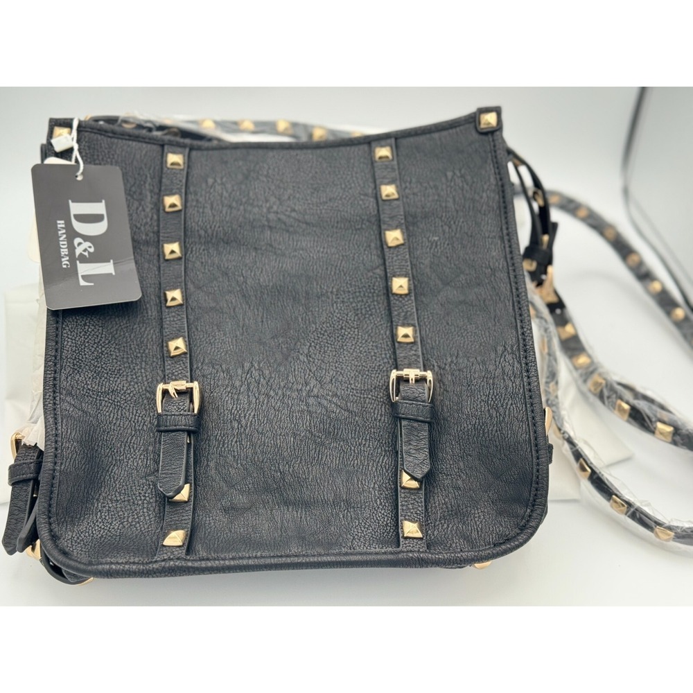 D&L Women's Hand Bag - Black - 1 Inner Pocket - Brand New With Tags